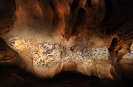 La Caverne du Pont d'Arc - Le panneau des lions © Patrick Aventurier
